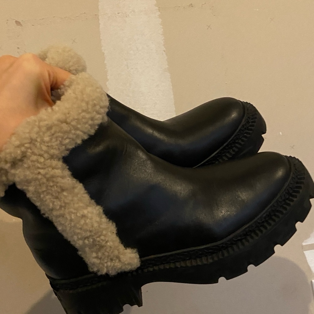 Coach fur boots